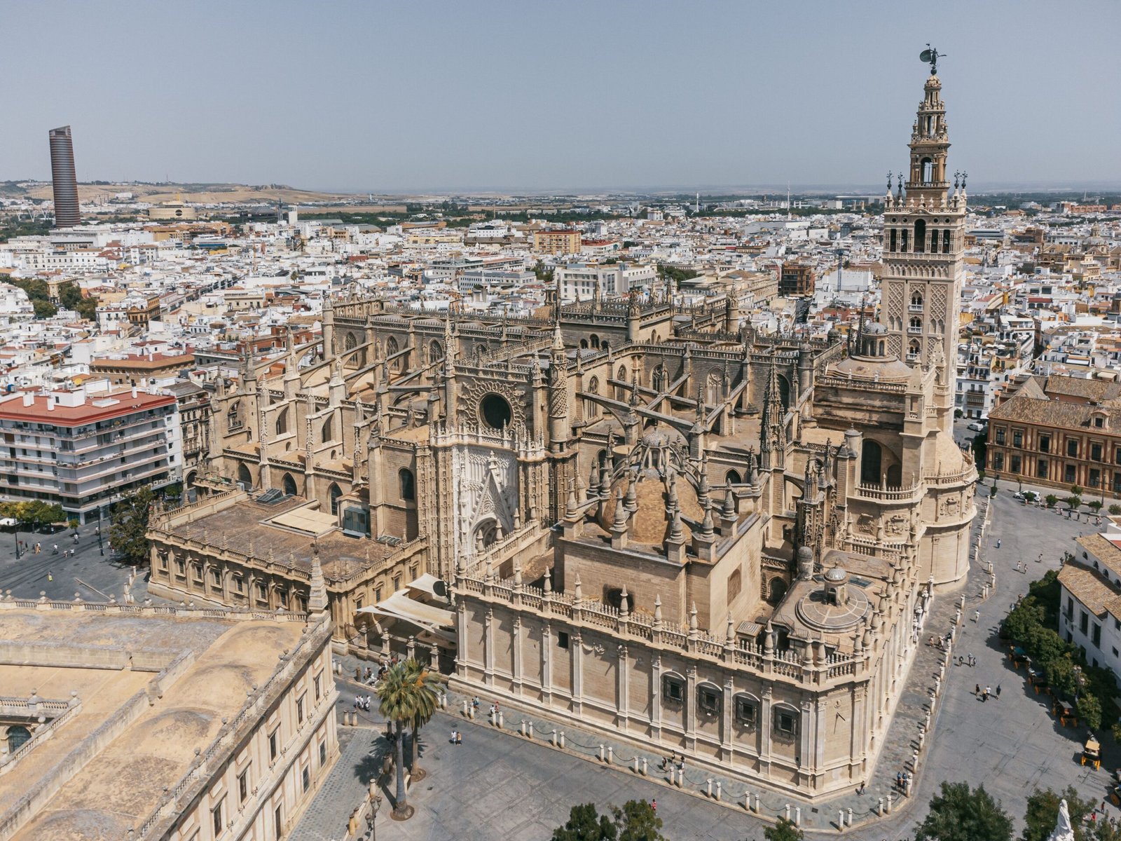 Aerial View Of The Cathedral De Sevilla In Spain
