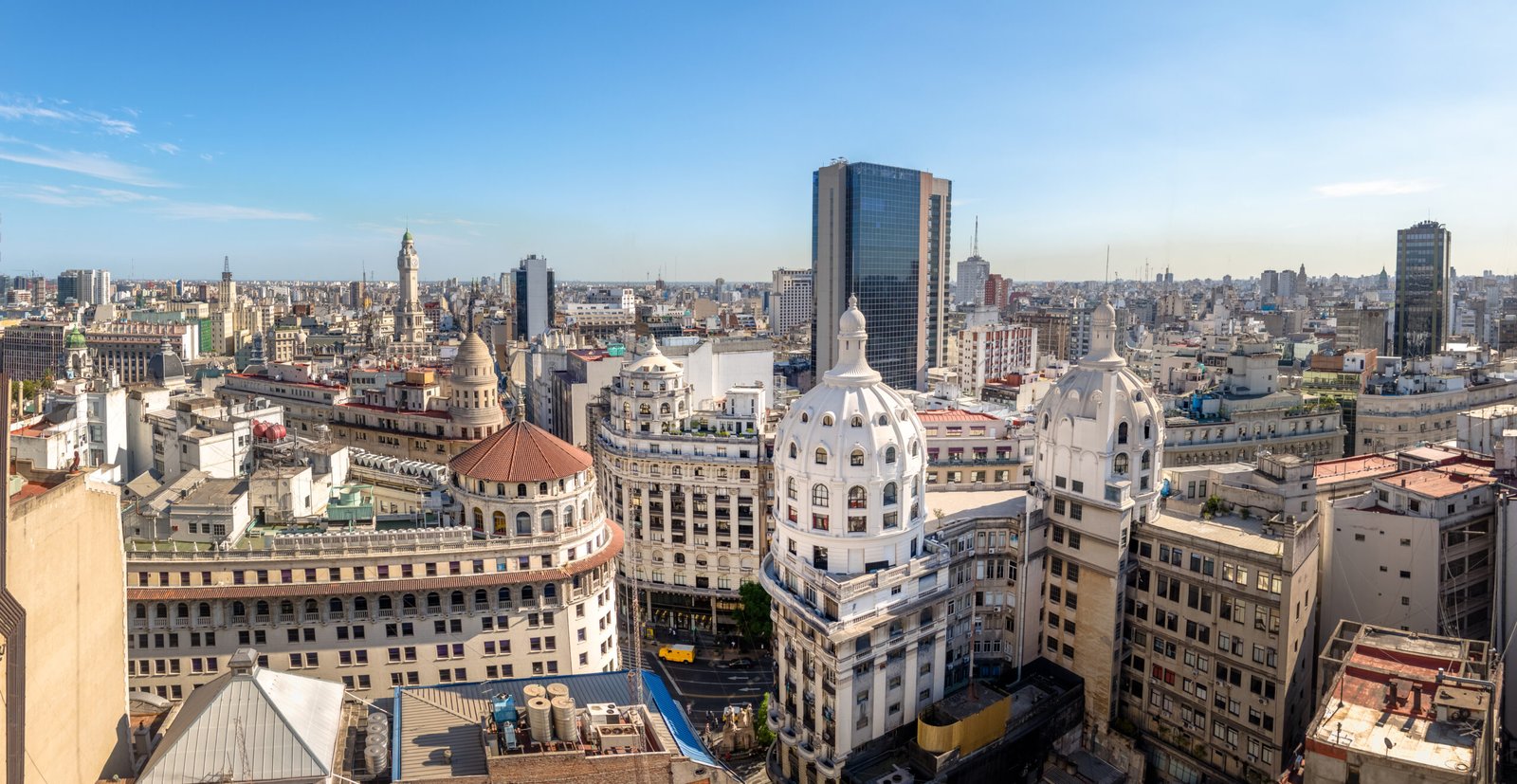 Panoramic Aerial View Of Downtown Argentina Buenos Aires, Arge